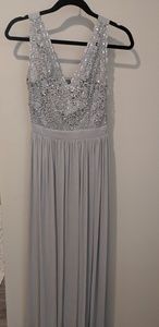 Silver Floor-length Gown